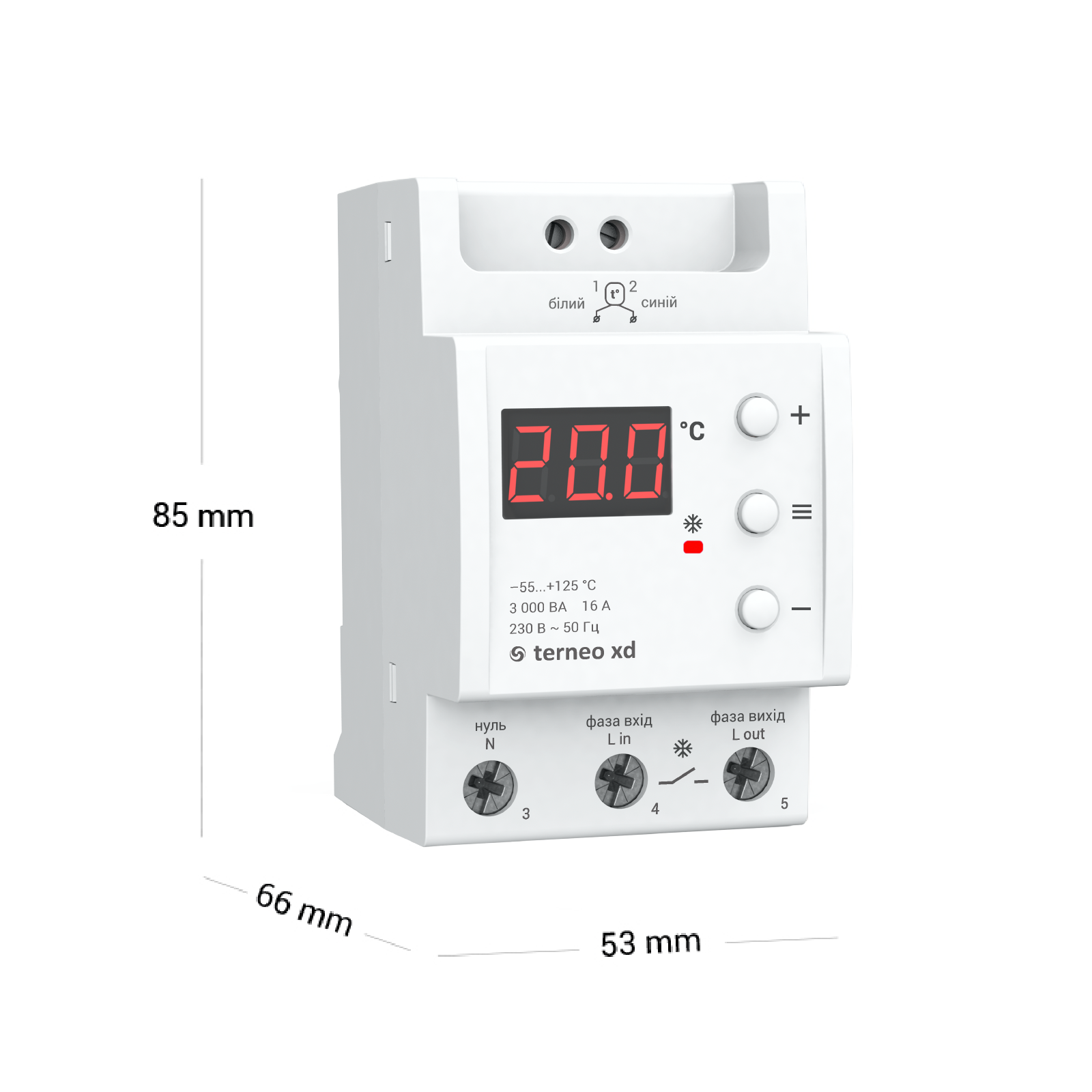 Терморегулятор для охолодження та вентиляції Terneo XD 16A 3000BA (4820120220968) - фото 2