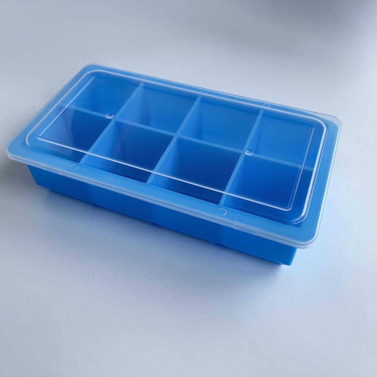 Форма силиконовая для льда Bar House с пластиковой крышкой 8 кубиков 5х5 см - фото 4