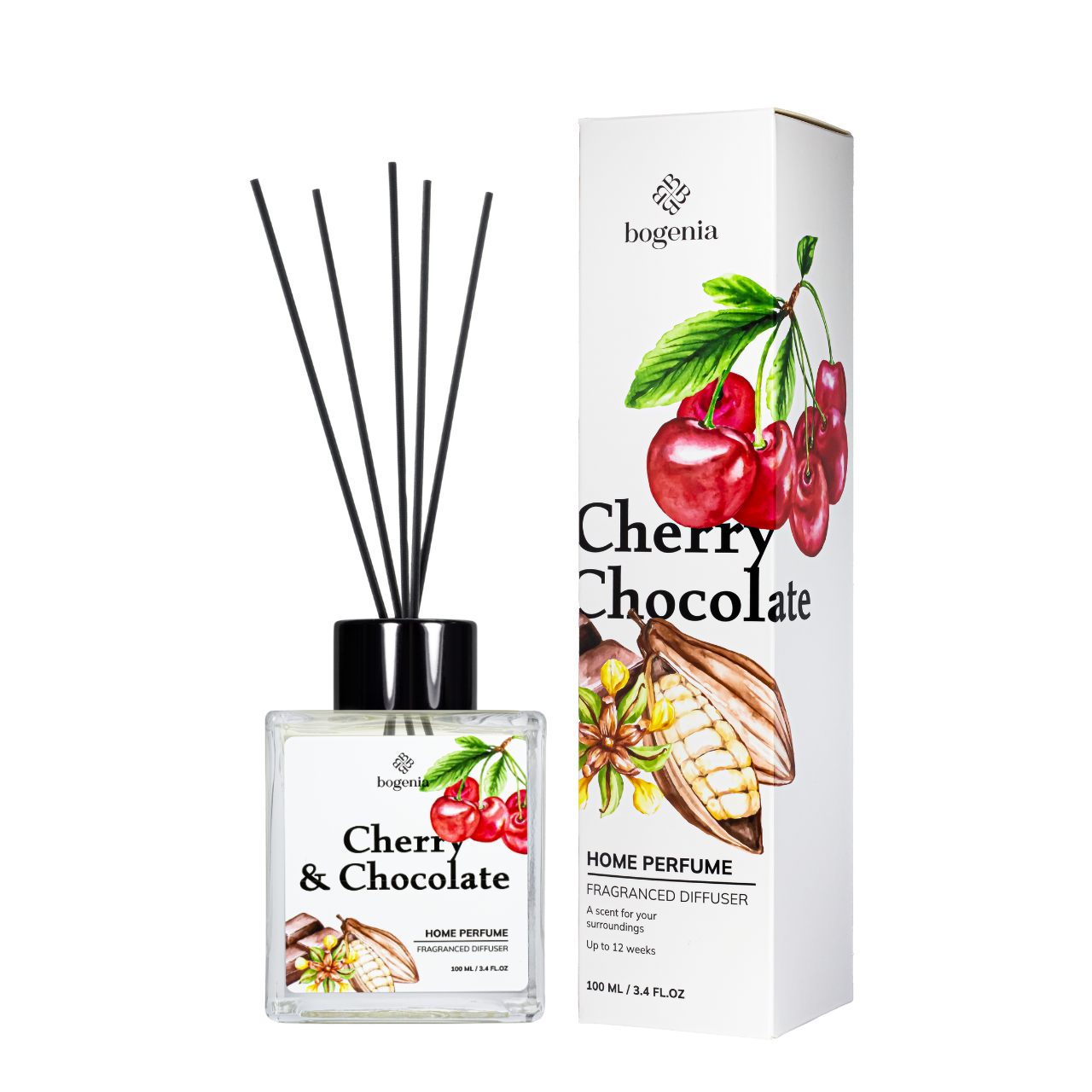 Аромадифузор для дома парфюмированный Bogenia Cherry&Chocolate 100 мл (BG360.001)