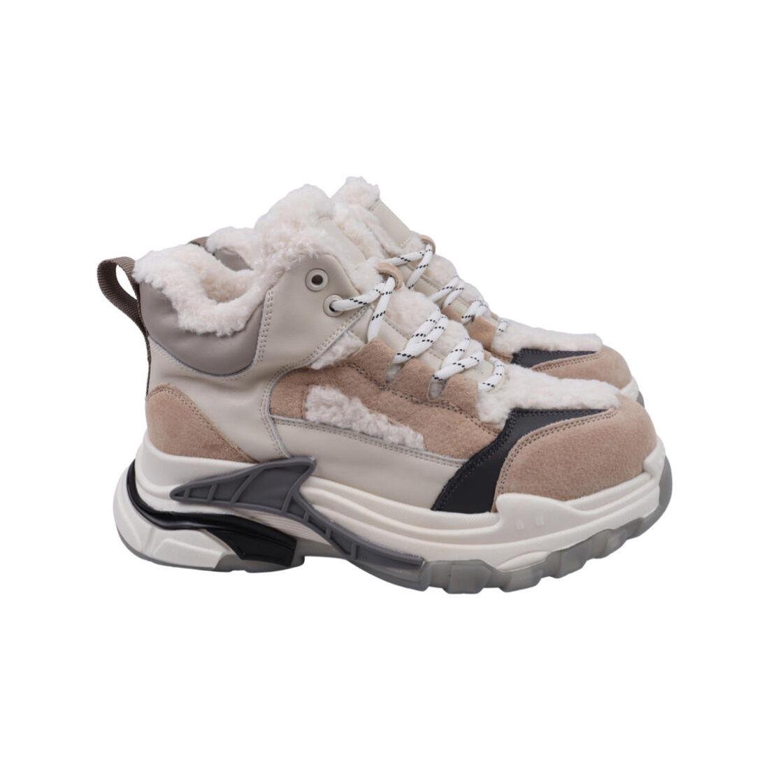 Кроссовки женские Gifanni из нубука р. 36 Бежевый (110-22ZKH)