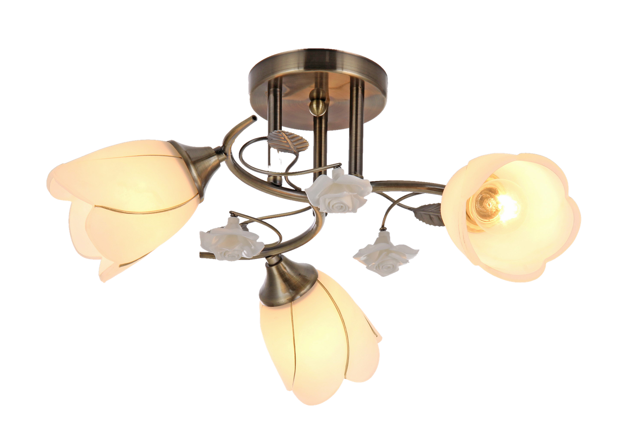 Люстра стельова Sirius флористика Латунь (192570/3)