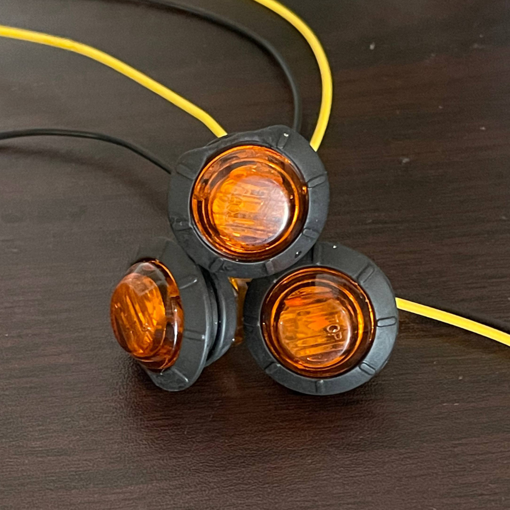 Габарит круглий для причепа водонепроникний 24 В/12 В Жовтий