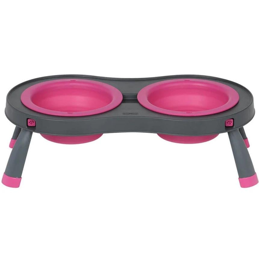 Миска подвійна для собак Dexas Double Elevated Feeder Large на складній підставці 600 мл Рожевий (dx30688) Миска подвійна для собак Dexas Double Elevated Feeder Large на складній підставці 600 мл Рожевий (dx30688)