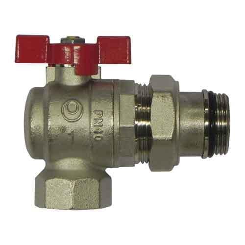 Кран шаровый IVR 1" угловая бабочка резинка