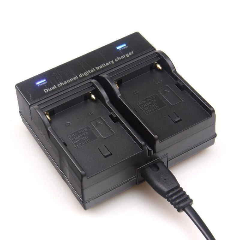 Устройство зарядное DC-Dual для 2-х акб Sony NP-F550 NP-F570 NP-F750 NP-770 NP-F950 NP-F960 NP-F970