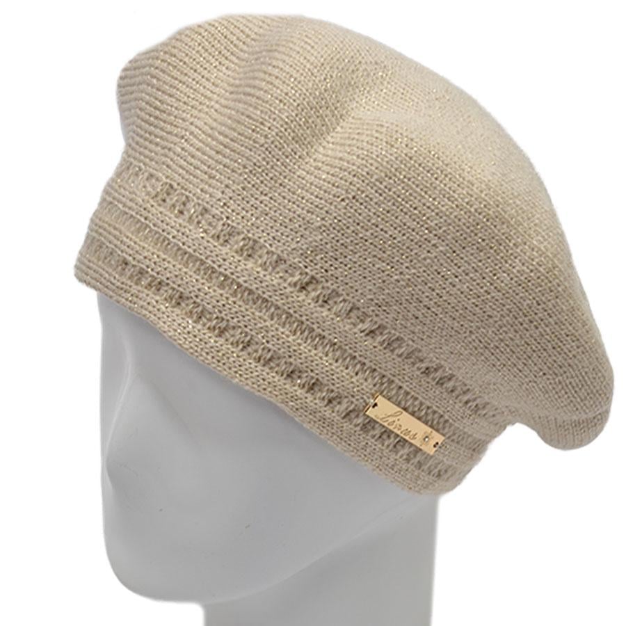 Берет шерстяной Lirus Алина Светлый лен (70275)