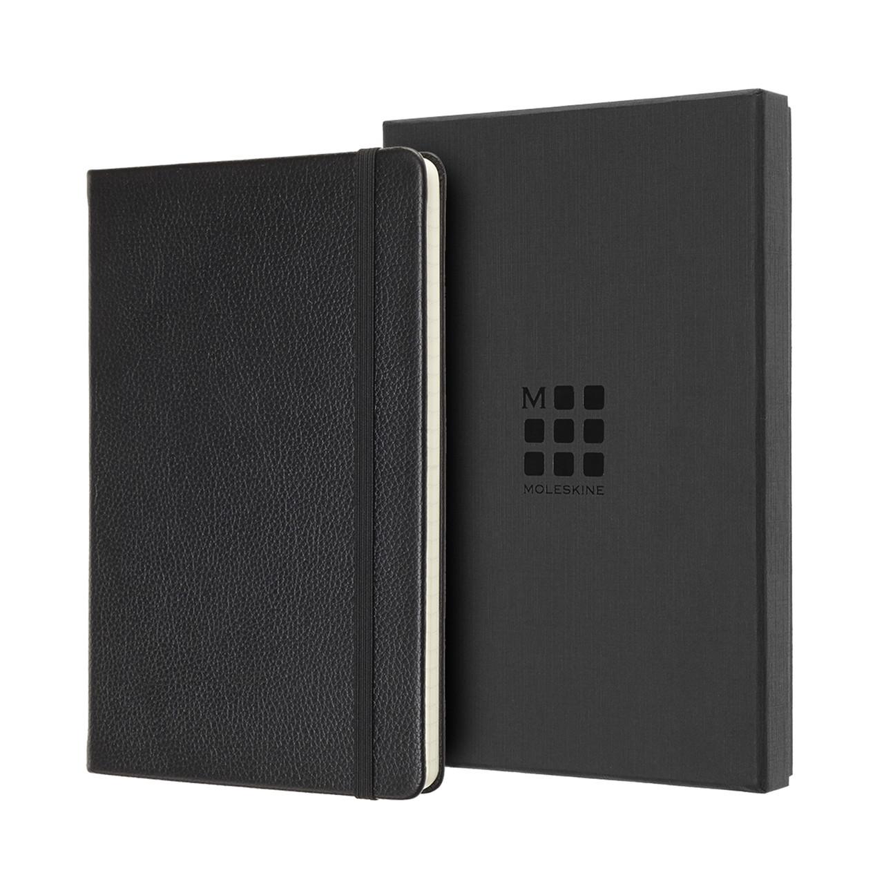Блокнот Moleskine Limited Leather средний 13х21 см 240 страниц в линейку с боксом Черный (8058647620671)