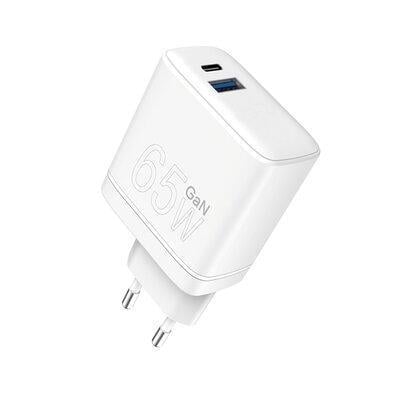 Зарядний пристрій Wuw C175 65W GaN USB-A/USB-C White (2775398024)