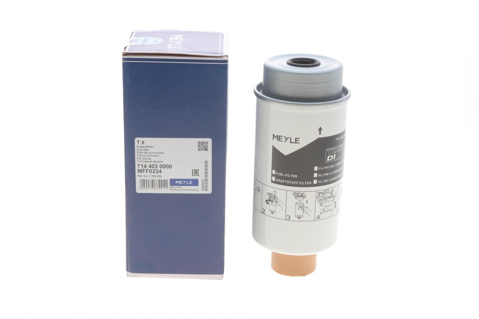 Фільтр паливний Meyle для Ford Transit V-184 2,0/2,4DI 00-04- (714 403 0000)