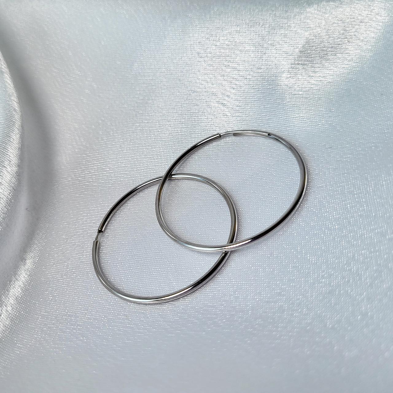 Серьги Кольца серебро 33 мм 925 проба 2,84 г (1119с)