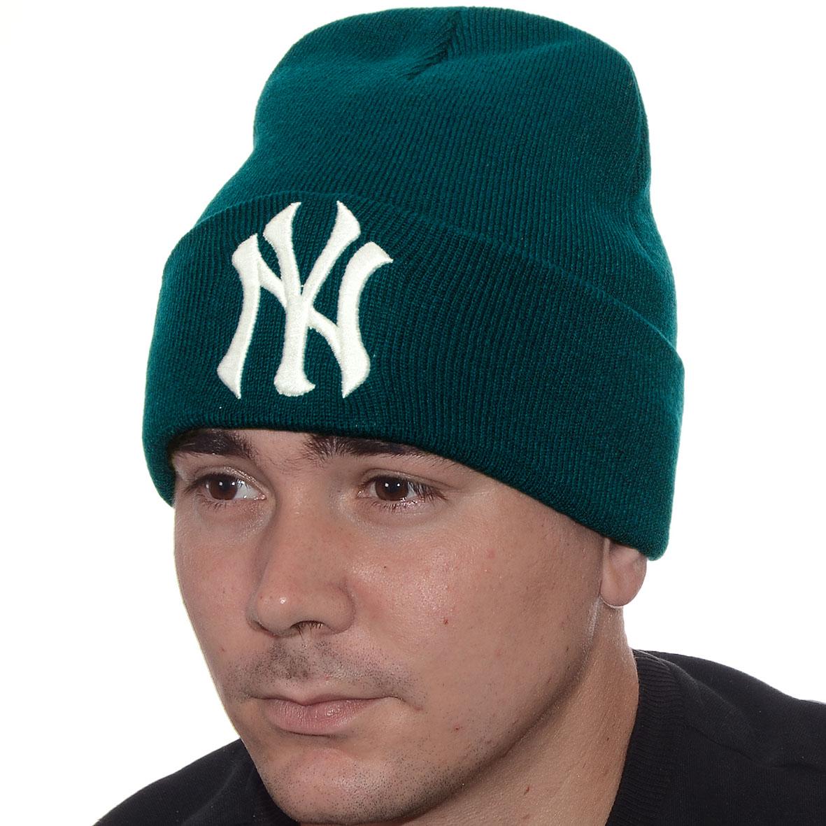 Шапка лопата вязаная Sofi New York L19014 One size Зеленый (85649)