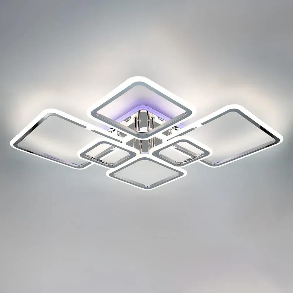 Люстра светодиодная ESLLSE SMART OVAL RGB 120W 7S/960x750x110/220V/IP20 Хром (27712820)