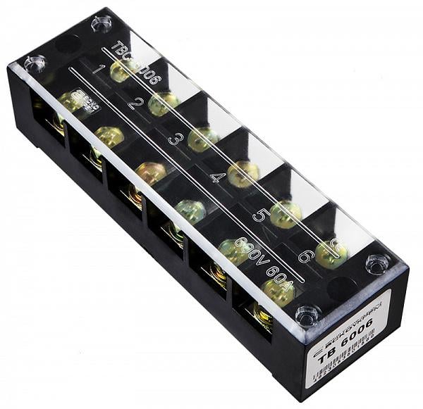 Колодка клеммная в корпусе АСКО-Укрем TB6006 6P 60A 600V (A0130050024)