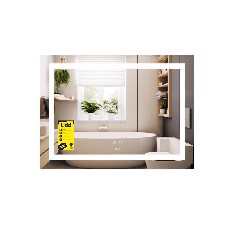 Зеркало Lidz Kubis KU1 700х500 с LED-подсветкой Touch/с антизапотеванием/с димером/регулировкой яркости LD78LF90448485 (SD00054609)