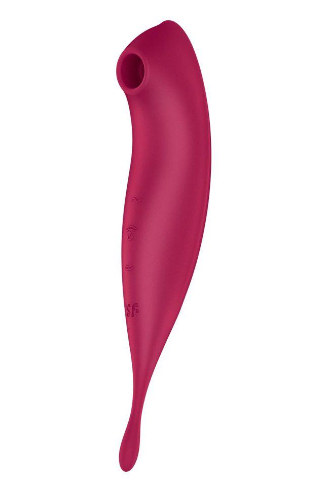 Смарт-вибратор для клитора Satisfyer Twirling Pro+ с вакуумной стимуляцией Dark Red (38024104)