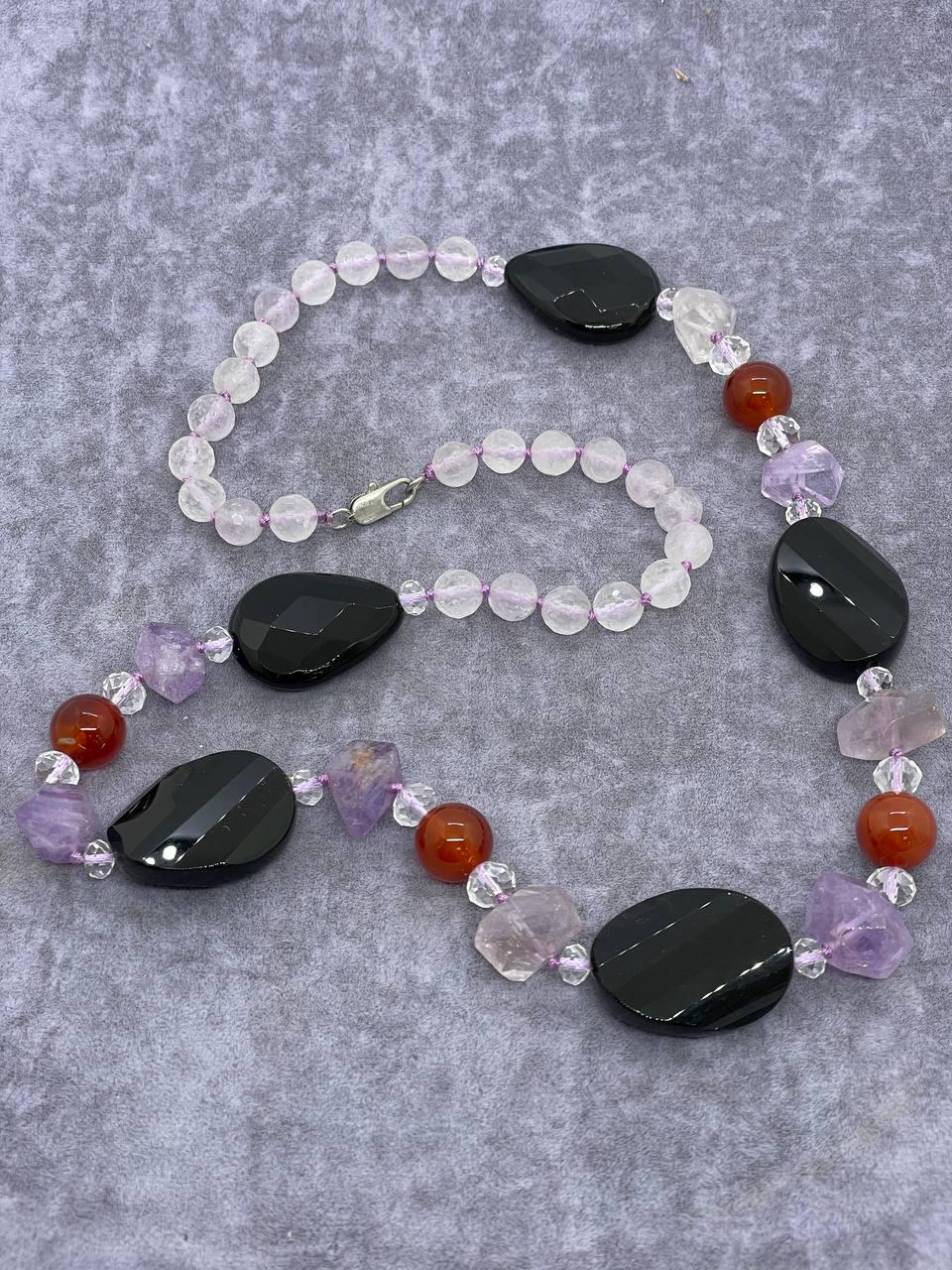 Бусы аметист 60 см Фиолетовый (9788)