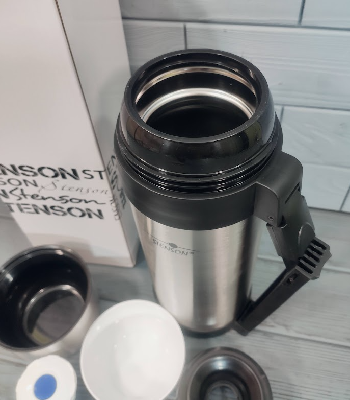 Термос для жидкостей и еды Stenson MT-0274 из нержавеющей стали 1500 мл Серебристый - фото 4 Термос для жидкостей и еды Stenson MT-0274 из нержавеющей стали 1500 мл Серебристый - фото 4