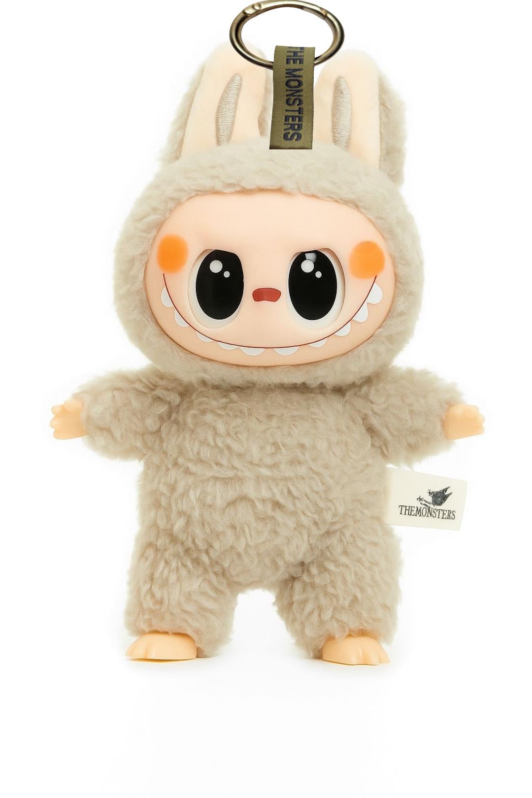 Мягкая игрушка-брелок Labubu 16 см плюшевая 16 см Бежевый (7013 беж)