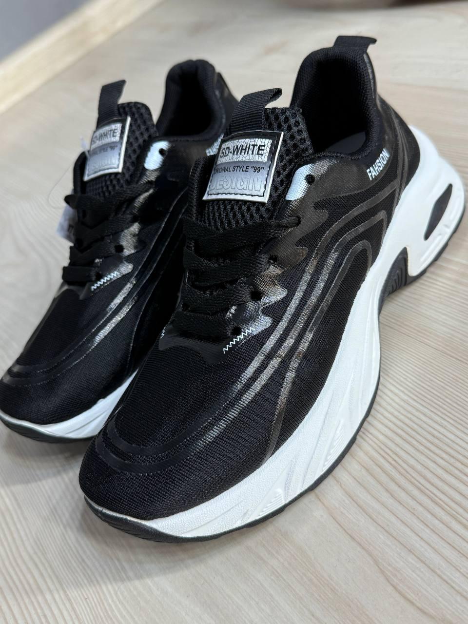 Кроссовки женские Violeta 149-62 текстильные сетка р. 38 Черный/Белый (5048) - фото 2