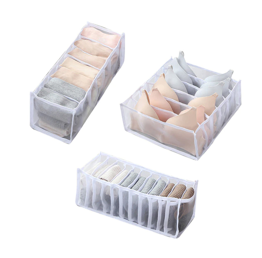 Органайзеры для хранения белья 6048 3 пред. Белый (4259396) Органайзеры для хранения белья 6048 3 пред. Белый (4259396)