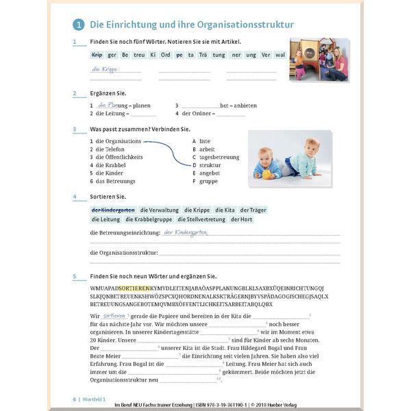 Книга Im Beruf Neu Fachwortschatztrainer Erziehung - фото 3 Книга Im Beruf Neu Fachwortschatztrainer Erziehung - фото 3