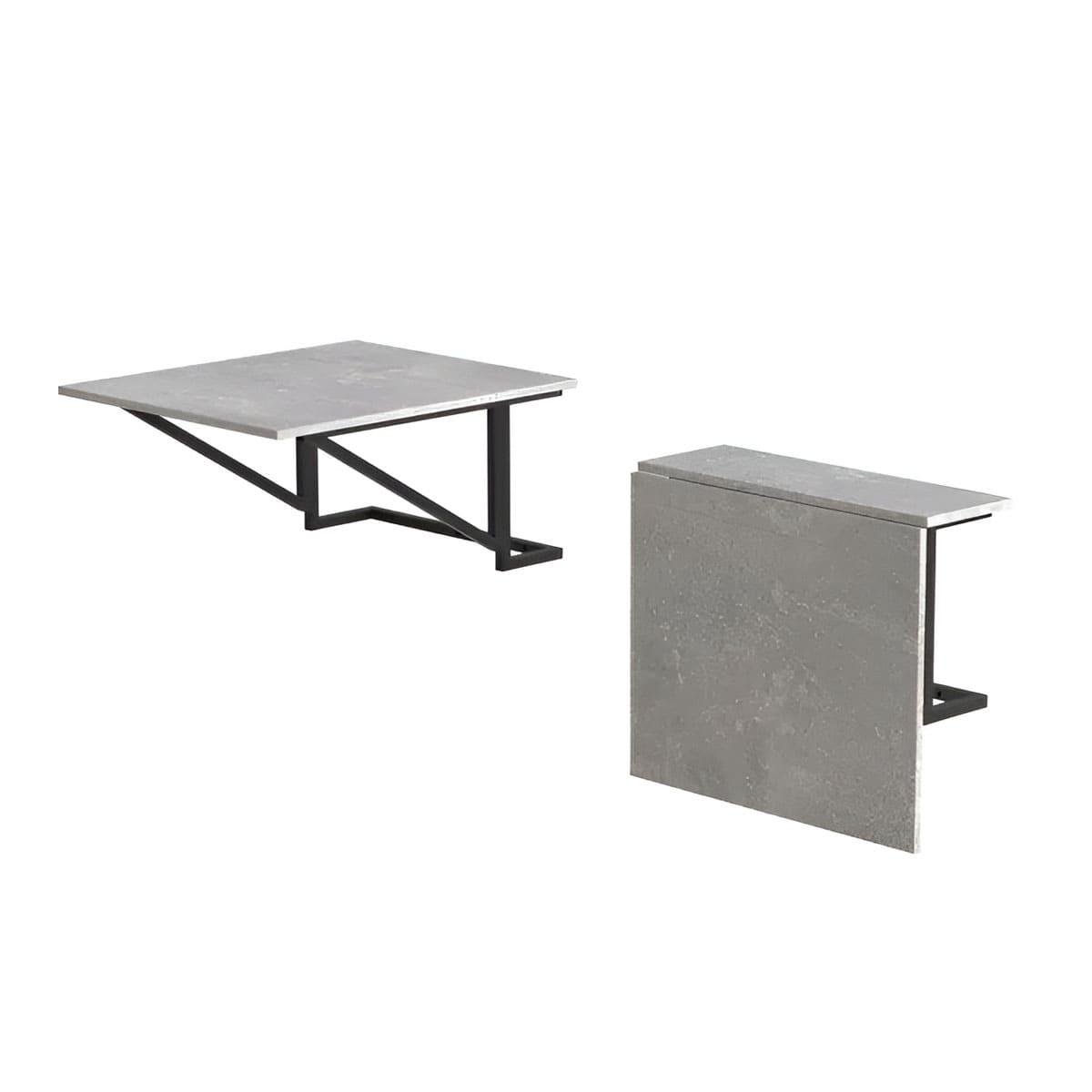 Стол раскладной Ferrum-decor Александр 7 металл/ДСП 16 мм 750x600x700 мм Черный/Бетон (FRD-104898) - фото 2 Стол раскладной Ferrum-decor Александр 7 металл/ДСП 16 мм 750x600x700 мм Черный/Бетон (FRD-104898) - фото 2