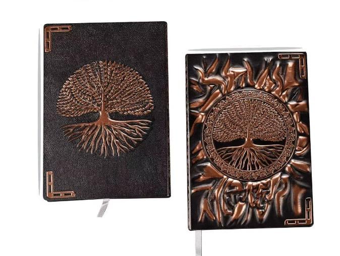 Блокнот Древо жизни тиснение золотое из искусственной кожи 21,5x14,5 см Черный (1654) - фото 4 Блокнот Древо жизни тиснение золотое из искусственной кожи 21,5x14,5 см Черный (1654) - фото 4