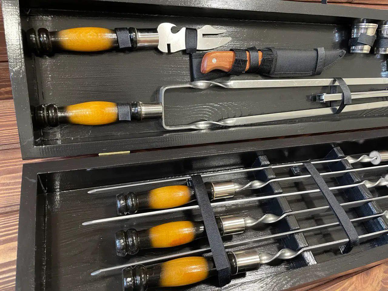 Набор шампуров Пикник 7 в кейсе (10639720) - фото 3