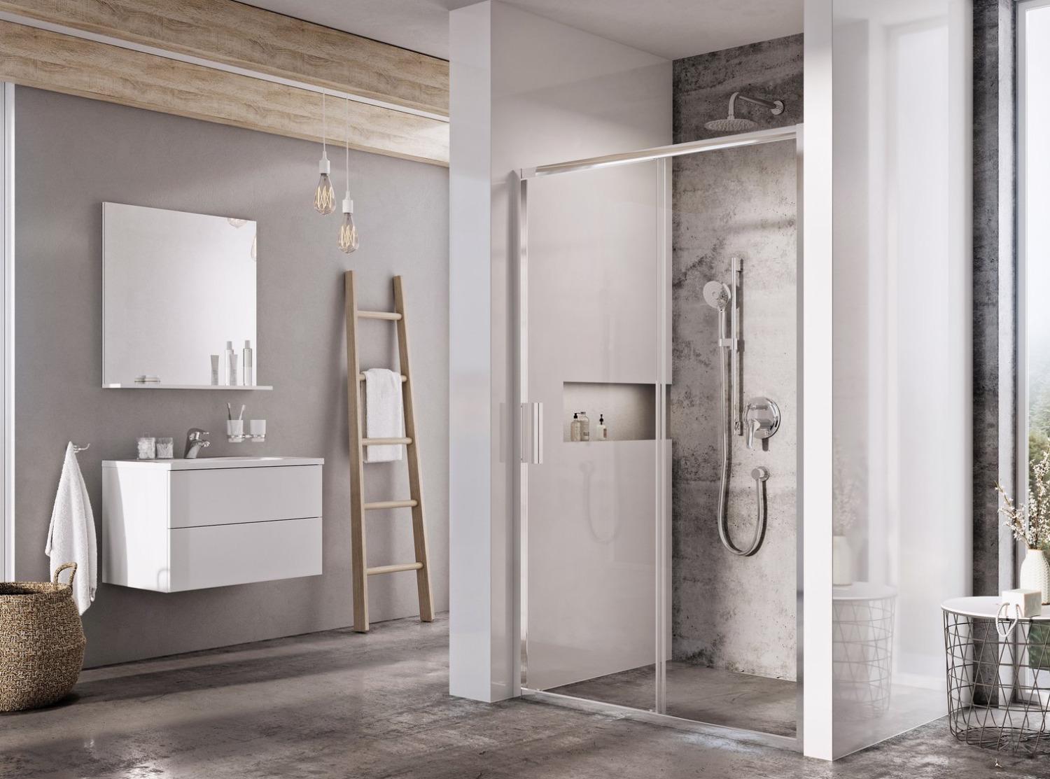 Душевая дверь в нишу Ravak BLIX SLIM BLSDP2-120 X0PMG0C00Z1 120x195 см профиль Хром (93844) - фото 3 Душевая дверь в нишу Ravak BLIX SLIM BLSDP2-120 X0PMG0C00Z1 120x195 см профиль Хром (93844) - фото 3