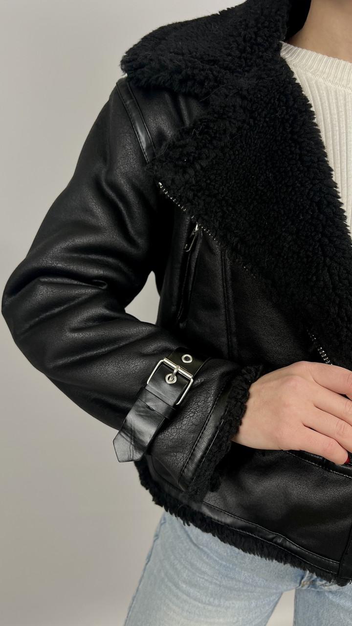 Дублянка жіноча Бренд #F2418-02 M Чорний (23918499) - фото 2 Дублянка жіноча Бренд #F2418-02 M Чорний (23918499) - фото 2