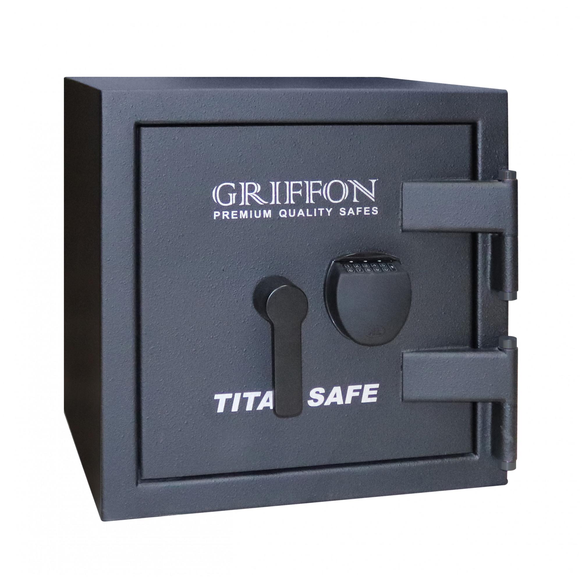 Сейф огневзломостойкий CL II.50.E металлический с электронным кодовым замком 390x380x296 мм Black (2-12- CL II.50.E)