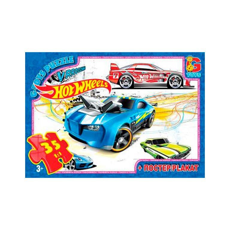 Пазлы детские картонные G-Toys Hot Wheels 35 эл. (IP-177-P-689)