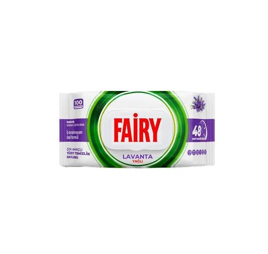 Влажные салфетки для очистки Fairy с ароматом лаванды 100 шт.