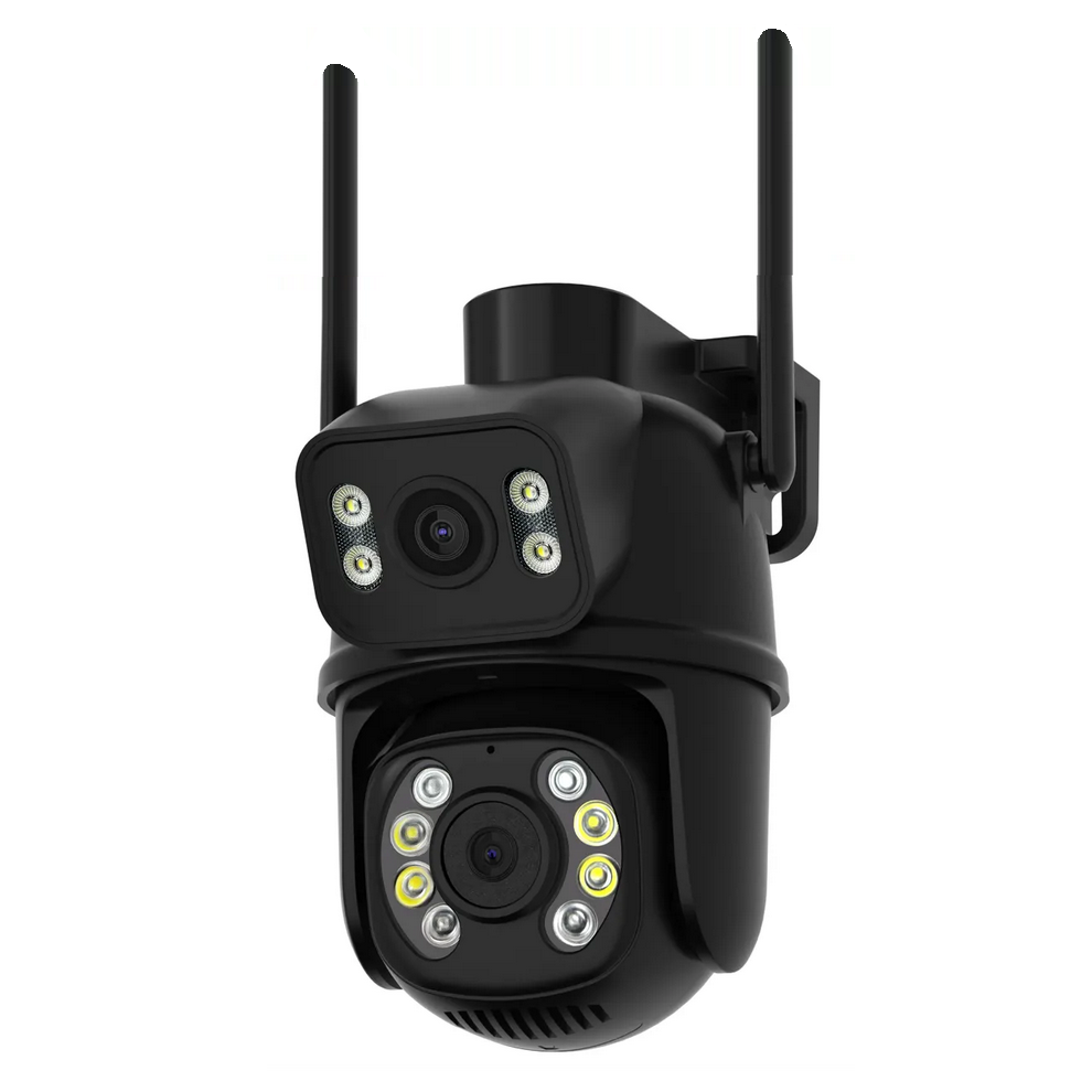 Камера видеонаблюдения уличная PTZ-DW4 IP WI-FI два объектива IP66 Черный (022.9-b)
