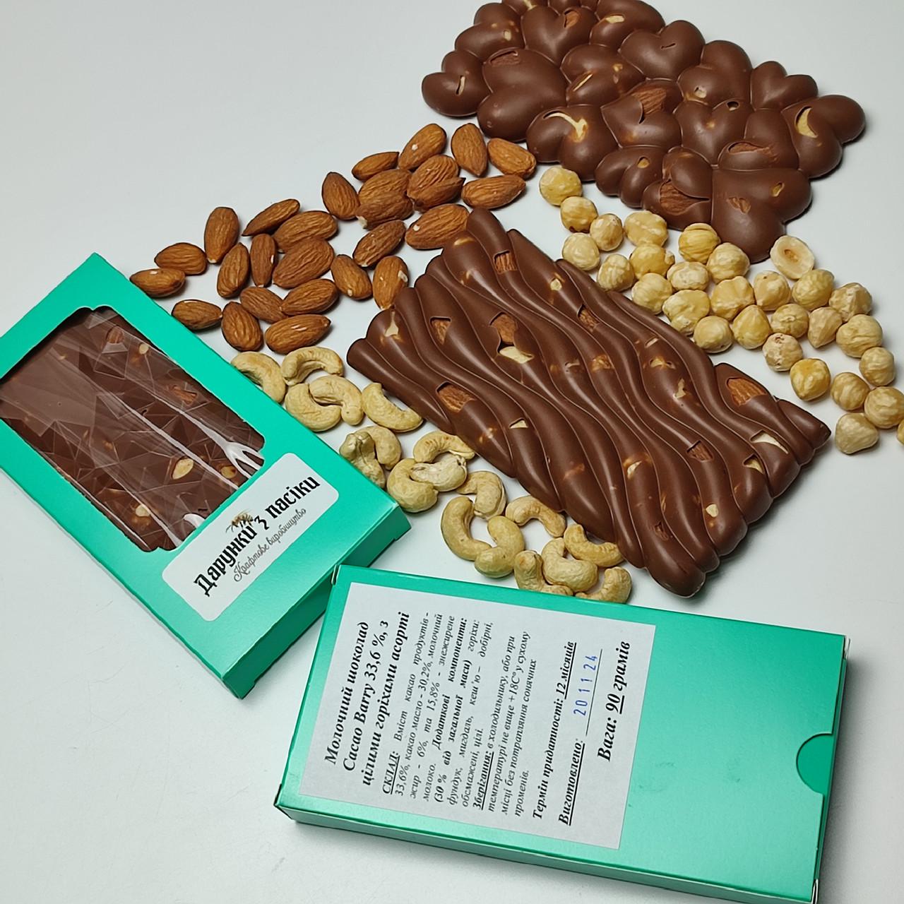 Шоколад молочный 33,6% с целыми орехами ассорти 90 г (2429096071) - фото 4 Шоколад молочный 33,6% с целыми орехами ассорти 90 г (2429096071) - фото 4
