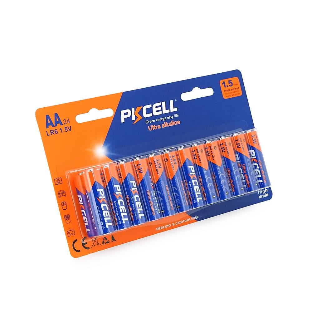 Батарейка лужна PKCELL 1,5V AA/LR6 24 штуки у блістері (26809)
