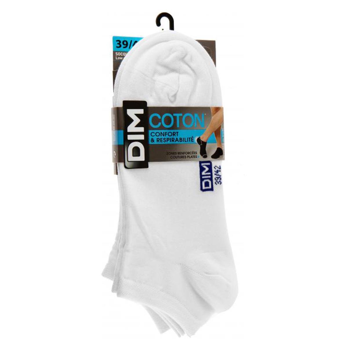 Носки DIM basics coton blanc 2