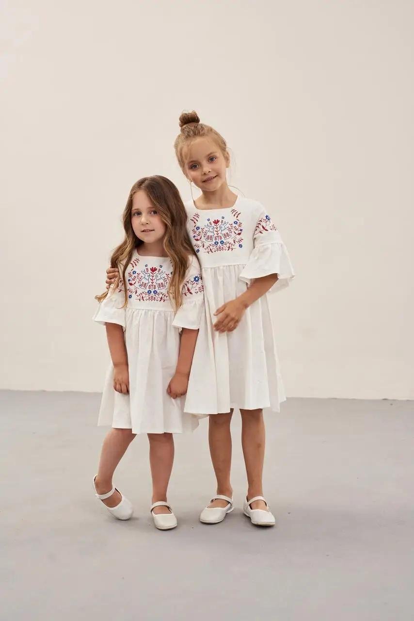 Сукня вишиванка Зайчик 128 см Білий - фото 3