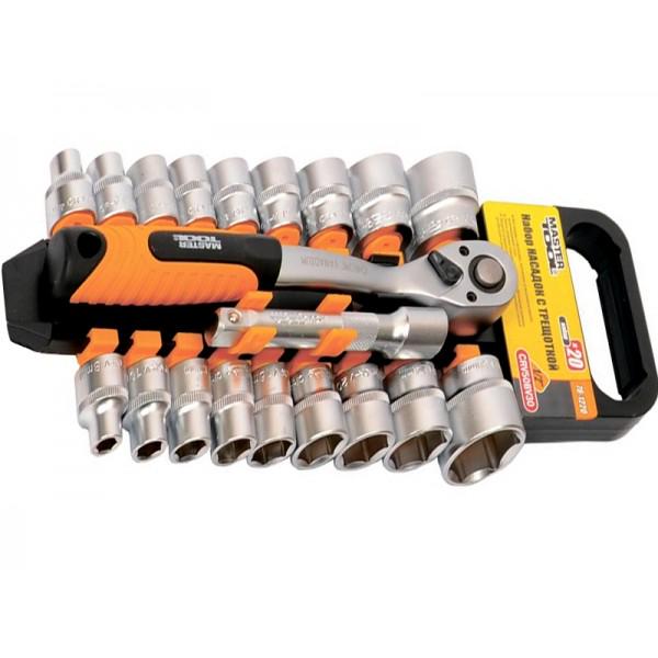 Набір насадок MasterTool 1/2" з тріскачкою 20 од.