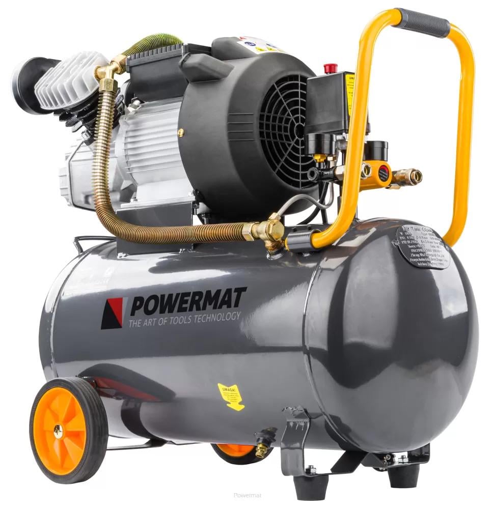 Компресор Powermat PM-KO-50T-V2 поршневий масляний двоциліндровий V-подібний 50 л
