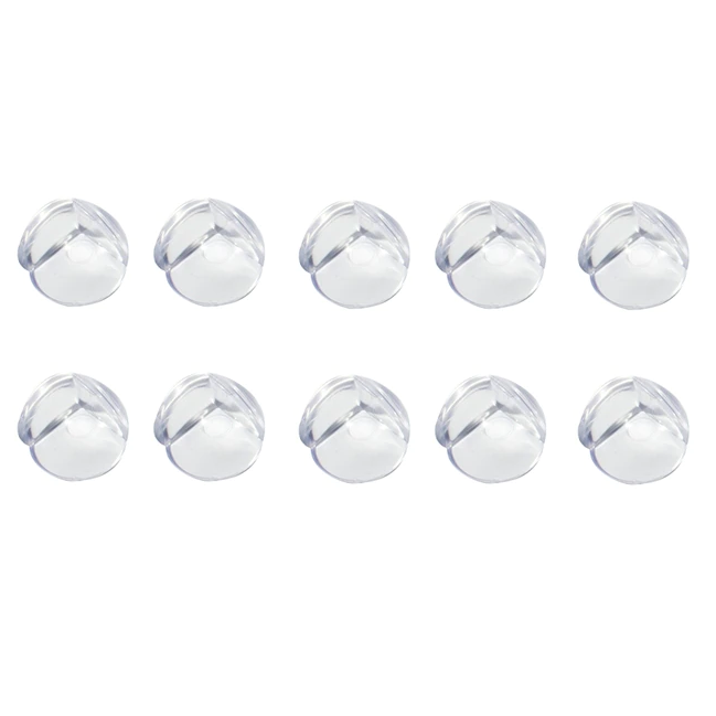 Накладки силиконовые на углы для детской безопасности круглые 10 шт. Прозрачный (29321)