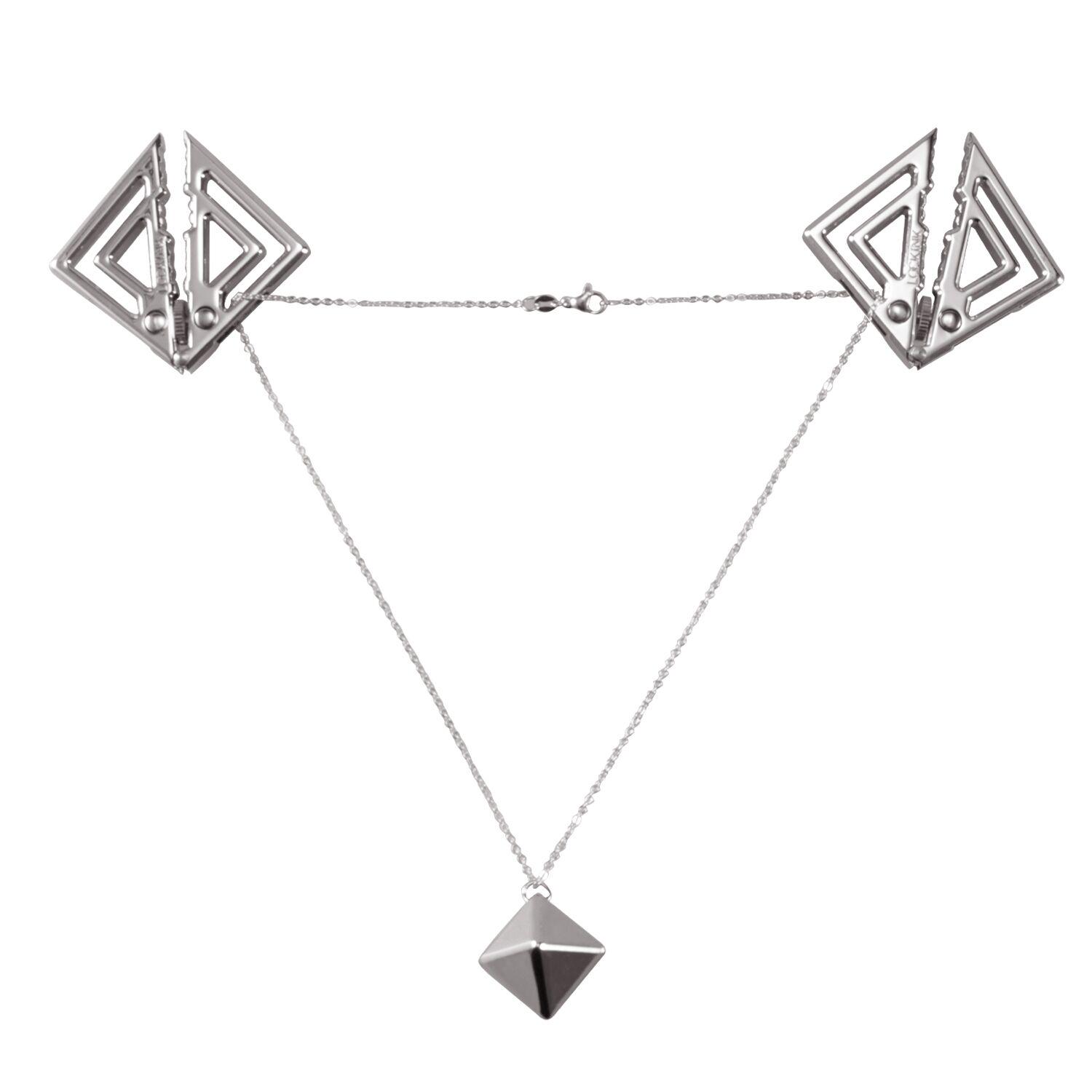Зажимы для сосков с тяжелой подвеской LOCKINK Adjustable Grey