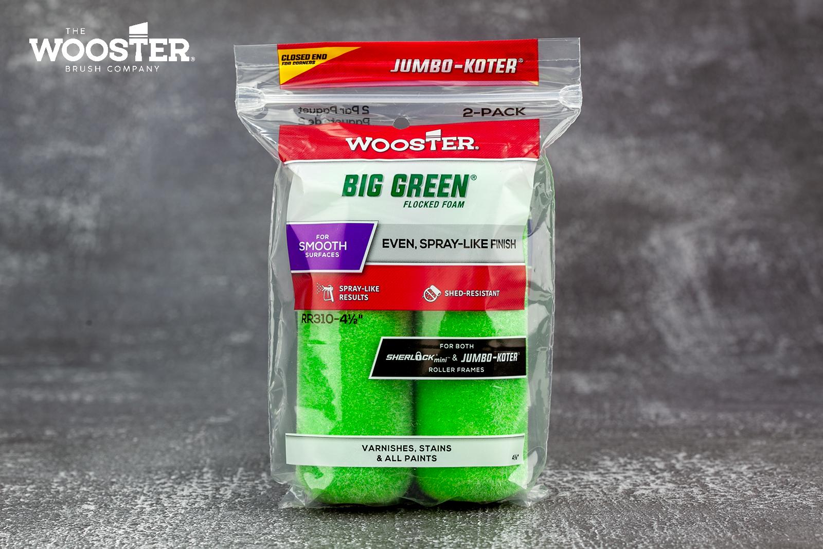 Валики-мини Wooster Wooster Big Green Jumbo-Koter 10 см 4" 2 шт. (RR310-4) - фото 4