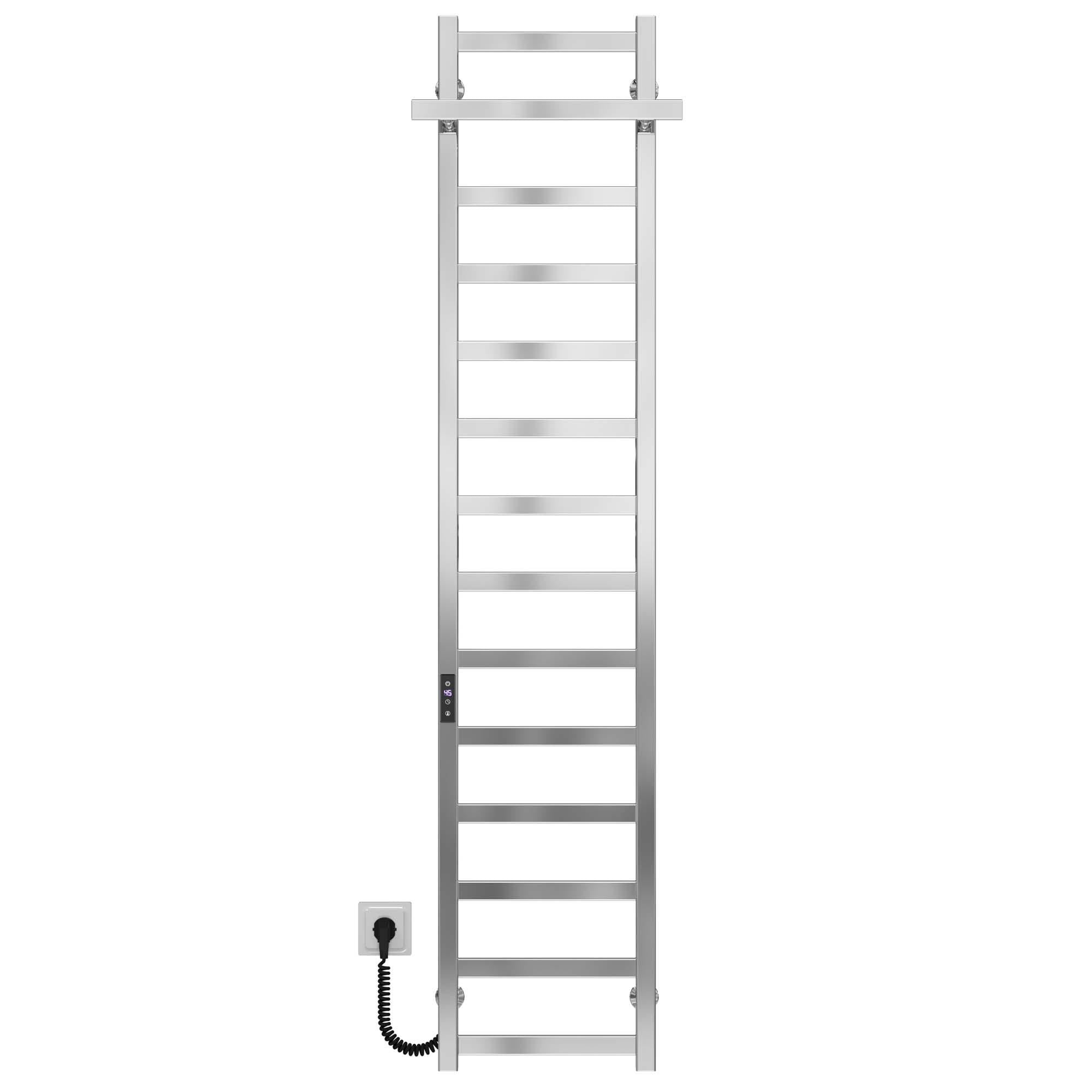 Полотенцесушитель электрический Deffi Nicolе П14 JD04 левое подключение нержавеющая сталь 400х1600 мм Хром (A.NI.160.40.14.ECL2)