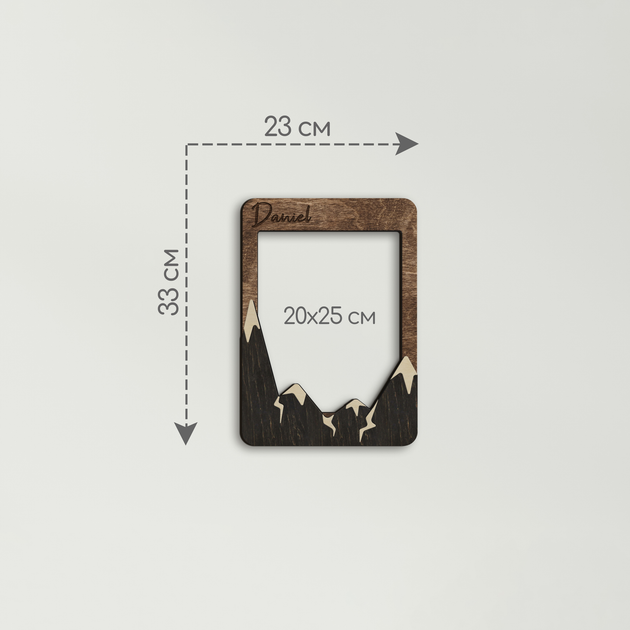 Фоторамка дерев'яна The Frame Depot Гірські вершини під персоналізацію Темно-коричневий (mountain_8x10_vertical) - фото 3 Фоторамка дерев'яна The Frame Depot Гірські вершини під персоналізацію Темно-коричневий (mountain_8x10_vertical) - фото 3