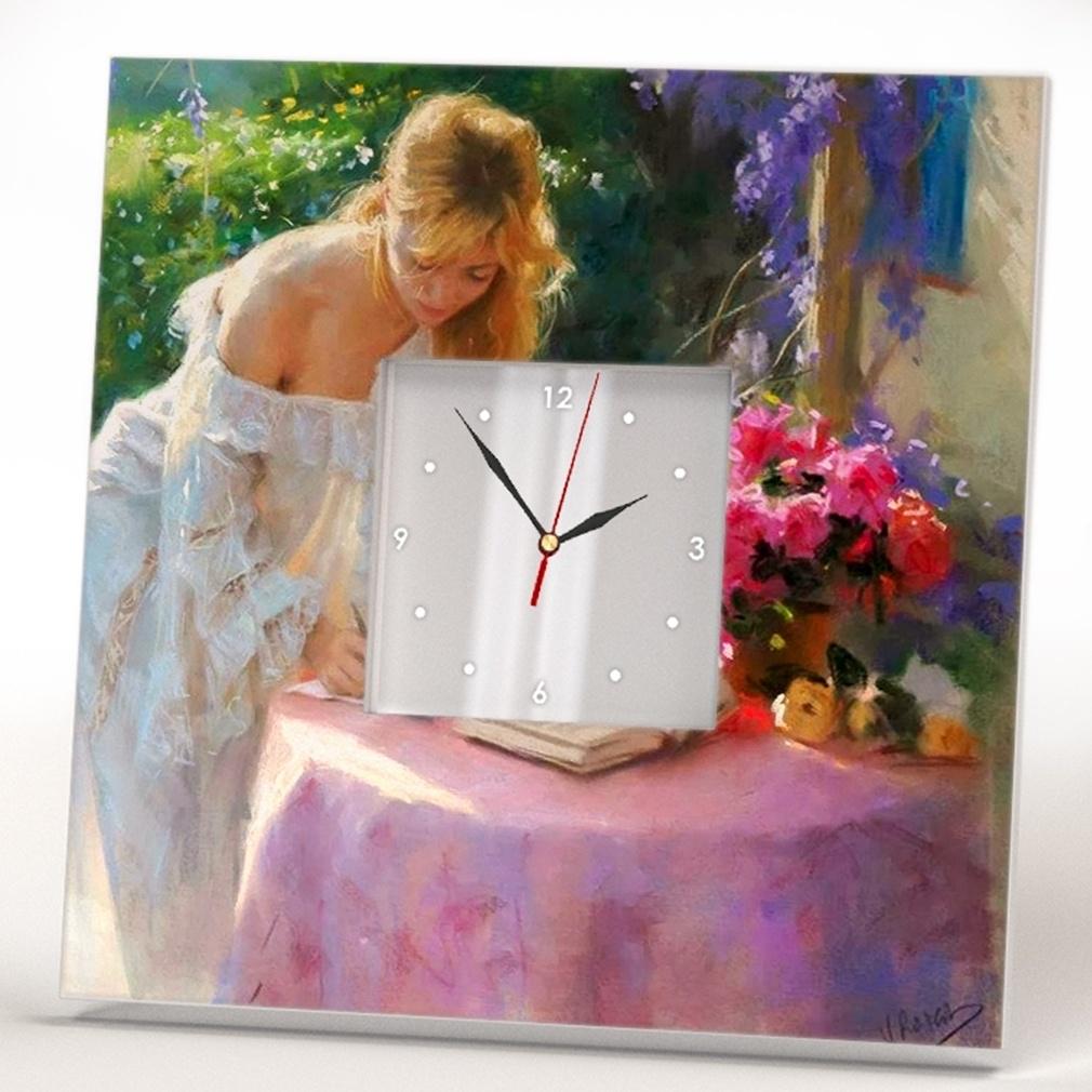Часы-картина Красавица в саду 260x260 мм (C00088)