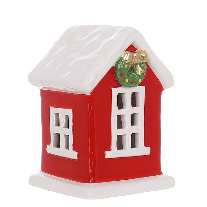 Домик керамический с подсветкой 11 см (923-308)