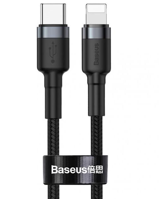 Кабель Baseus CATLKLF-G1 Cafule Type-C to Lightning Black (290d9373)
