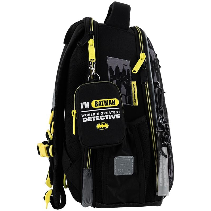 Набір шкільний рюкзак з пеналом та сумкою для взуття KITE SET_DC25-555S Batman (000995177) - фото 3 Набір шкільний рюкзак з пеналом та сумкою для взуття KITE SET_DC25-555S Batman (000995177) - фото 3