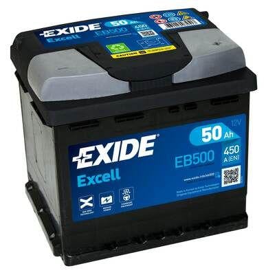 Акумулятор для легкового автомобіля EXIDE EXCELL Euro 50 Ah 12V (18073438)